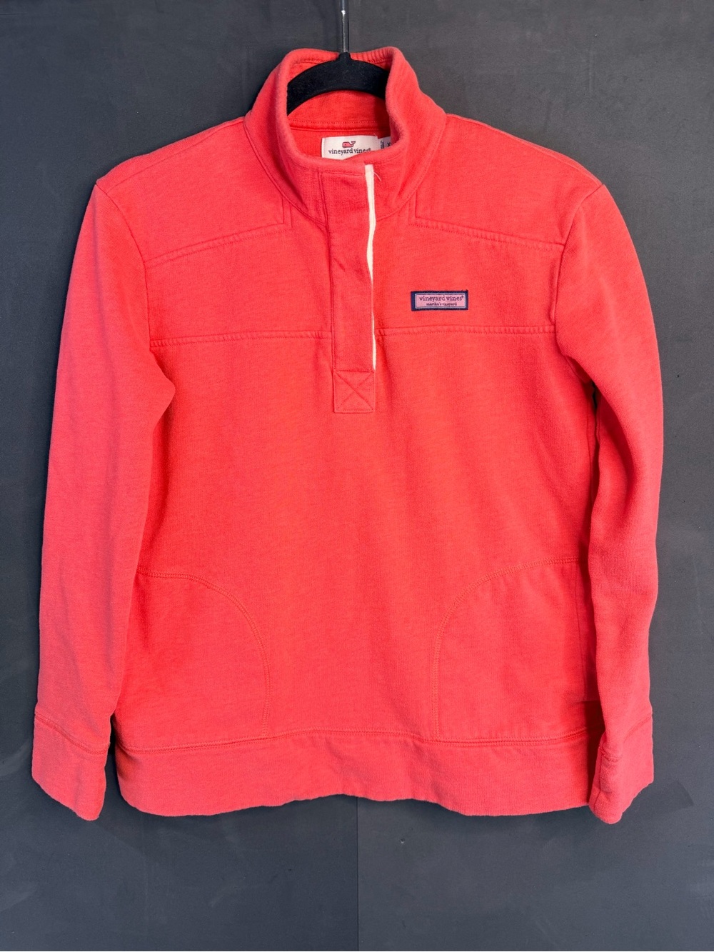 Vineyard Vines Martha's Vineyard Pullover Shirt Size XS Coral Cotton Blend